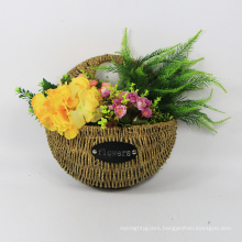 Artificial beauty flower basket wall hanging for decorations